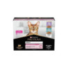 Pâtée pour chat adulte delicate multivariete dinde &  poisson pochon sauce 10x85grs - PRO PLAN - WCATDELIGIGMULTI85