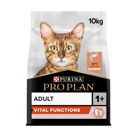 Croquettes pour chat adulte Vital functions Optisenses saumon 10Kg - PRO PLAN - WCATSARI10