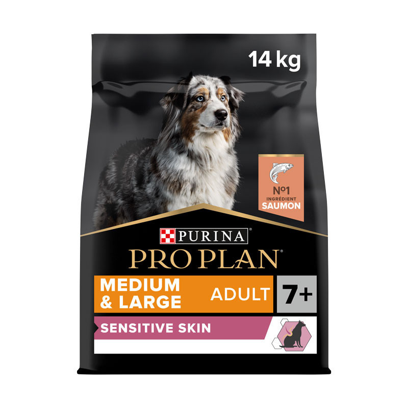 Croquettes chien adulte 7+ medium & large saumon 14kgs - PRO PLAN - WMEDSESA14