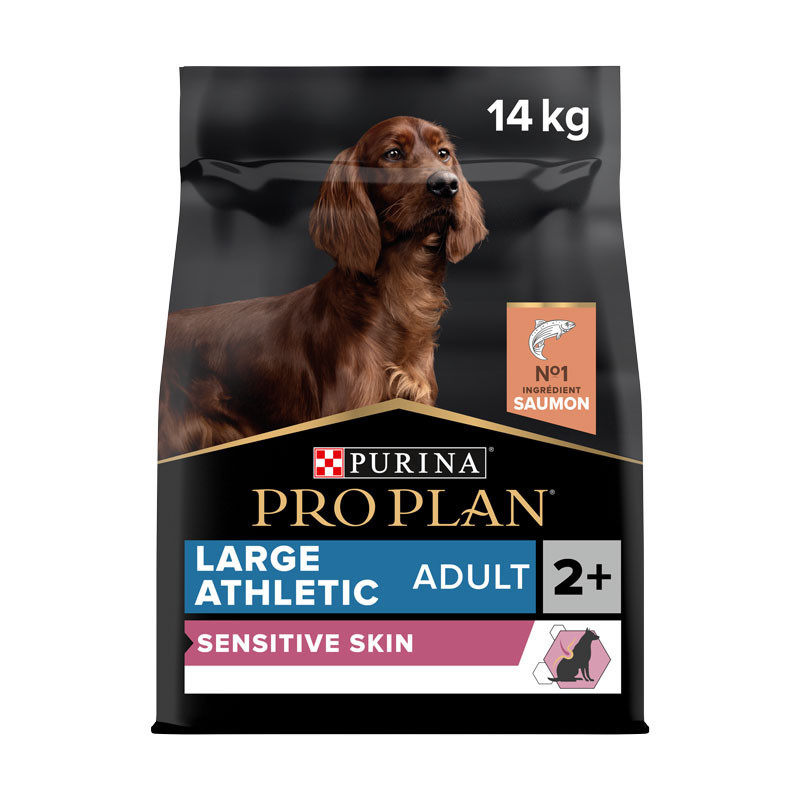 Croquettes chien adulte large athletic saumon 14kgs - PRO PLAN - WLAADSA14