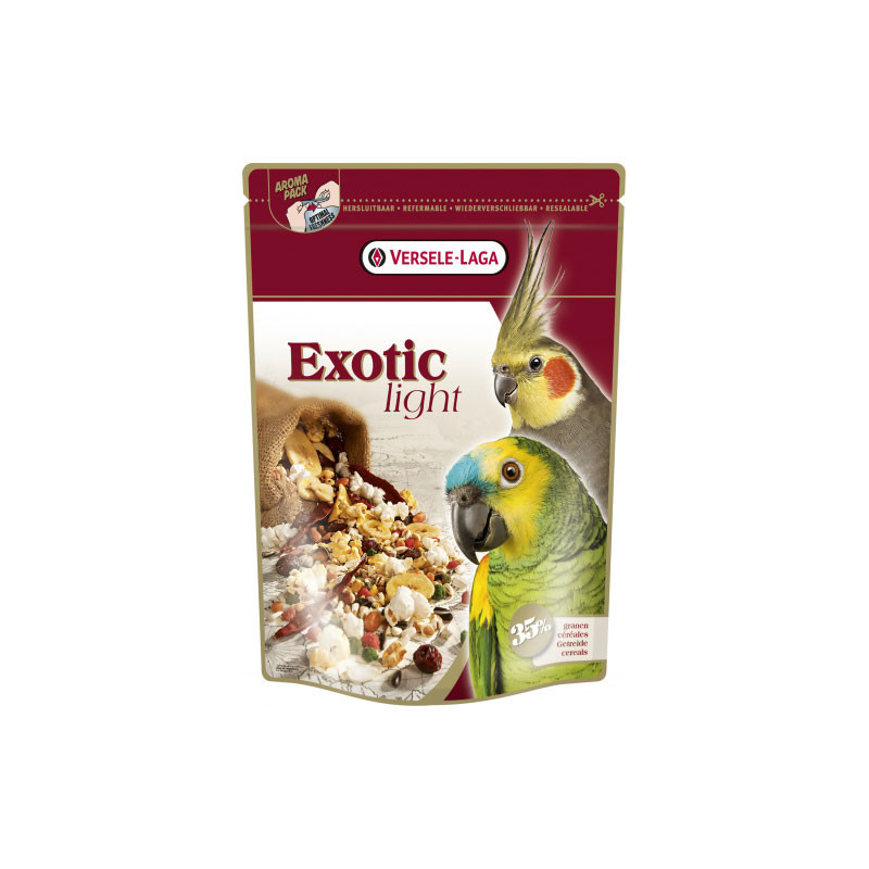 Mélange de graines céréales & noix Prestige premium pour perroquets exotic light 750g - VERSELE LAGA - ONP932