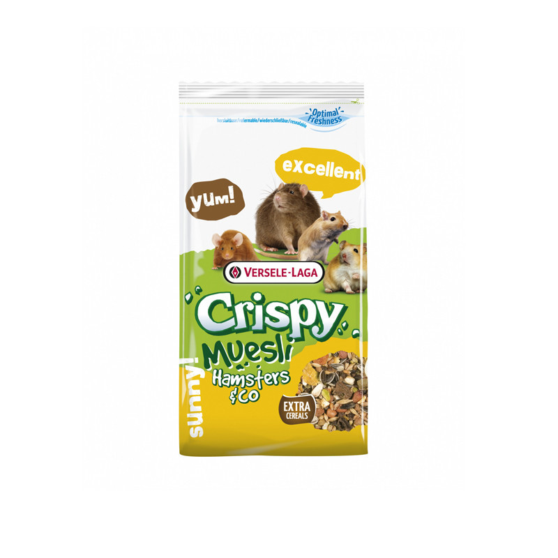 Mélange riche en fibres Crispy Muesli pour Hamsters & Co 1Kg - VERSELE LAGA - HAN8