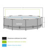 KIT PISC TUB ROND 3.66X0.76M