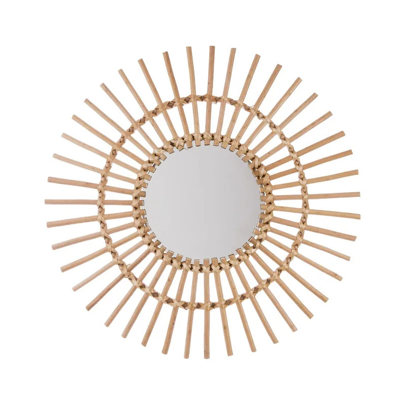 Miroir rotin soleil Bois