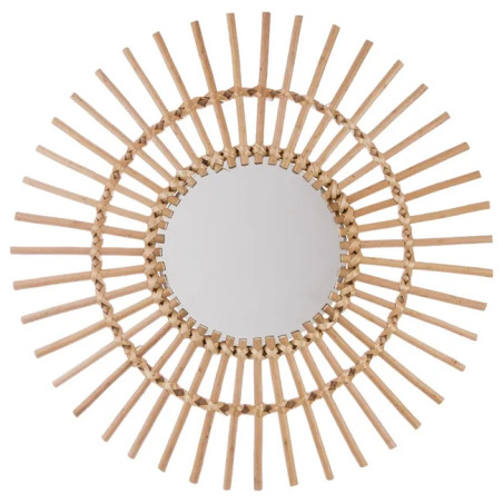 Miroir rotin soleil Bois