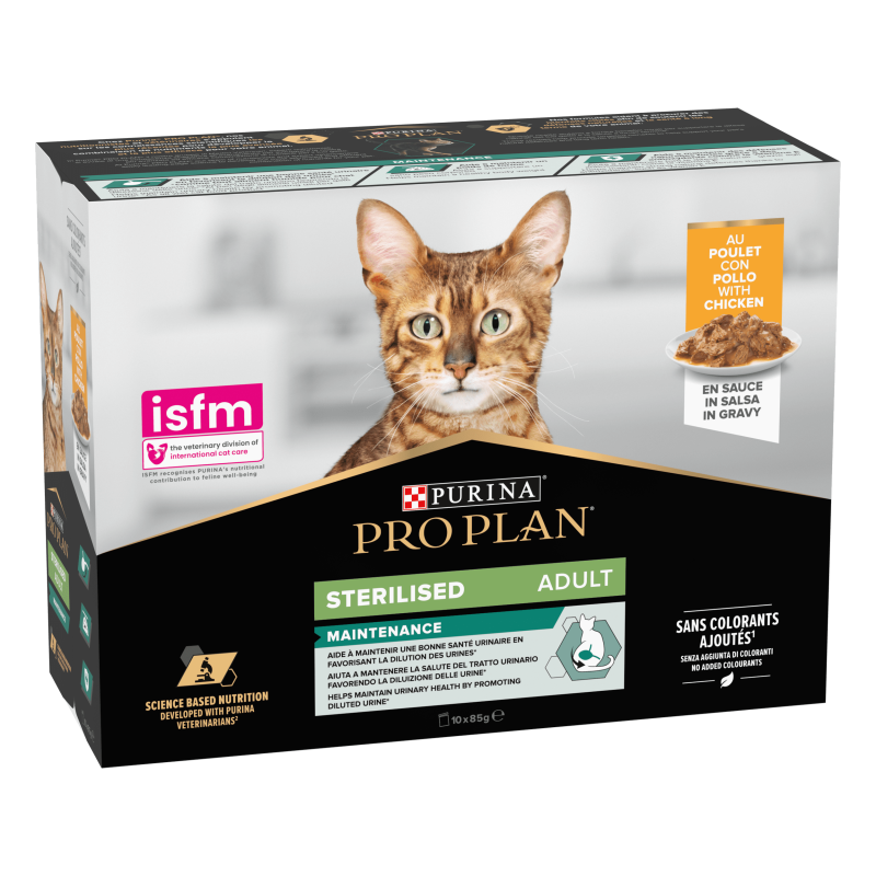 Pâtée chat adulte sterilisé poulet pochon 85grs (26) - PRO PLAN - WCATSTERILGIGP85