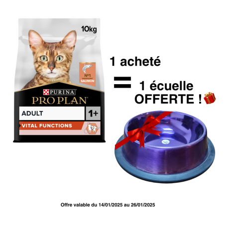 Croquettes chat adulte saumon vital function 10kgs - PRO PLAN - WCATSARI10