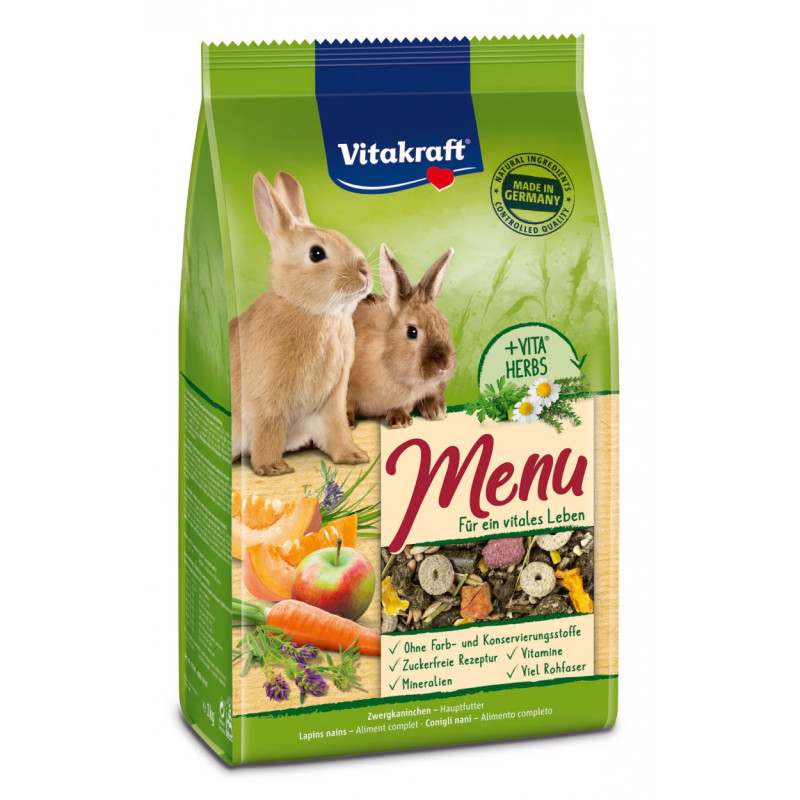 Aliment Vital Menu complet pour lapin 5kg - VITAKRAFT - VMRL5-652