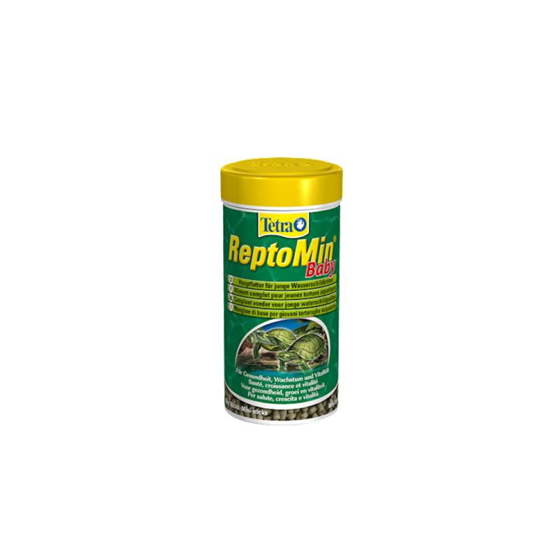 Aliment complet pour très jeune tortue aquatique ReptoMin Baby 250mL - TETRAREPTIL - AQN53