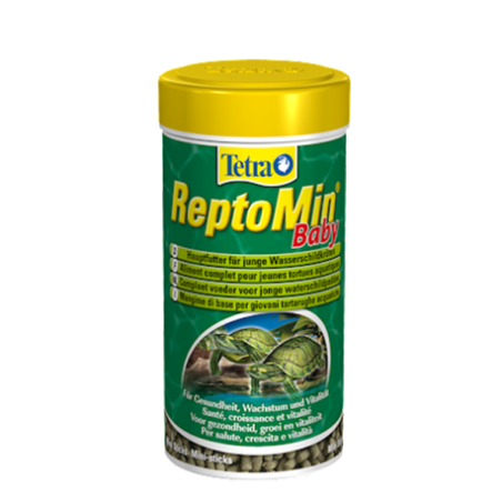 Aliment complet pour très jeune tortue aquatique ReptoMin Baby 250mL - TETRAREPTIL - AQN53
