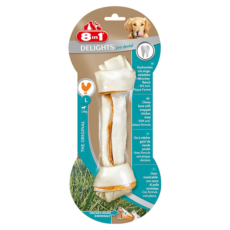 Friandise Os à mâcher dental delights L - 8IN1 - TCHG101