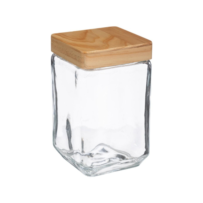 Bocal Verre Carré + Pin 1,25 L