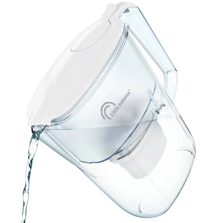 Carafe filtrante Claire + 3 cartouches Blanc - LITTLE BALANCE - LB8592