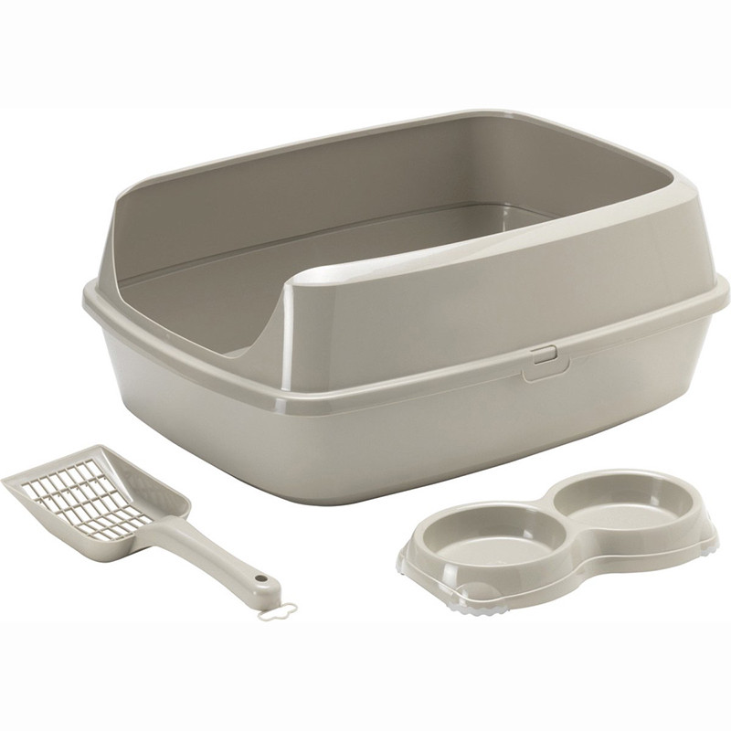 Bac à litière Kitcat large Gris - MODERNA - MOD-AA77GRIS