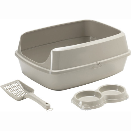 Bac à litière Kitcat large Gris - MODERNA - MOD-AA77GRIS
