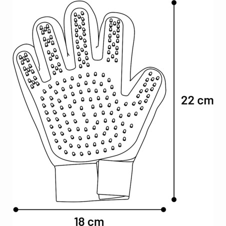 Gant de massage & brossage pour animaux Bleu - FLAMINGO - FLA516668