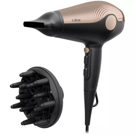 Sèche cheveux Ultra Silence 1800W Noir/Or - CALOR - CV6420C0