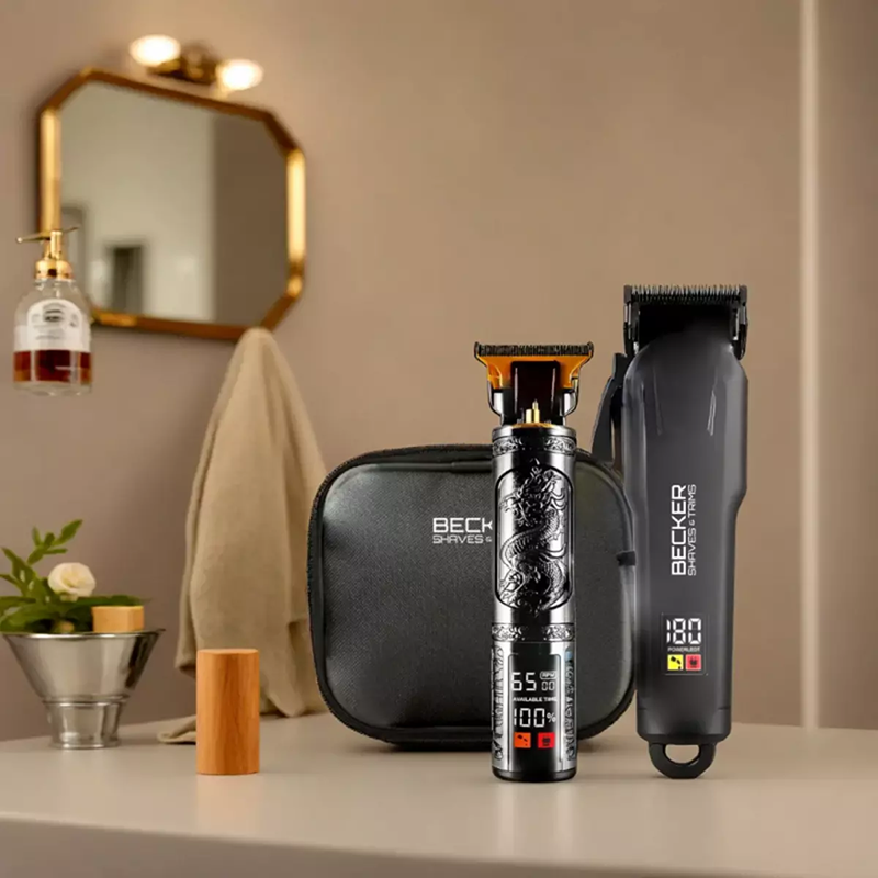 Kit de tondeuse sans fil avec trousse de voyage Noir - BECKER SHAVES ET TRIMS - STRIMXP