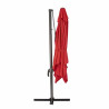 Parasol déporté carré AURA rouge 286 x 286 cm