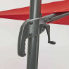 Parasol déporté carré AURA rouge 286 x 286 cm