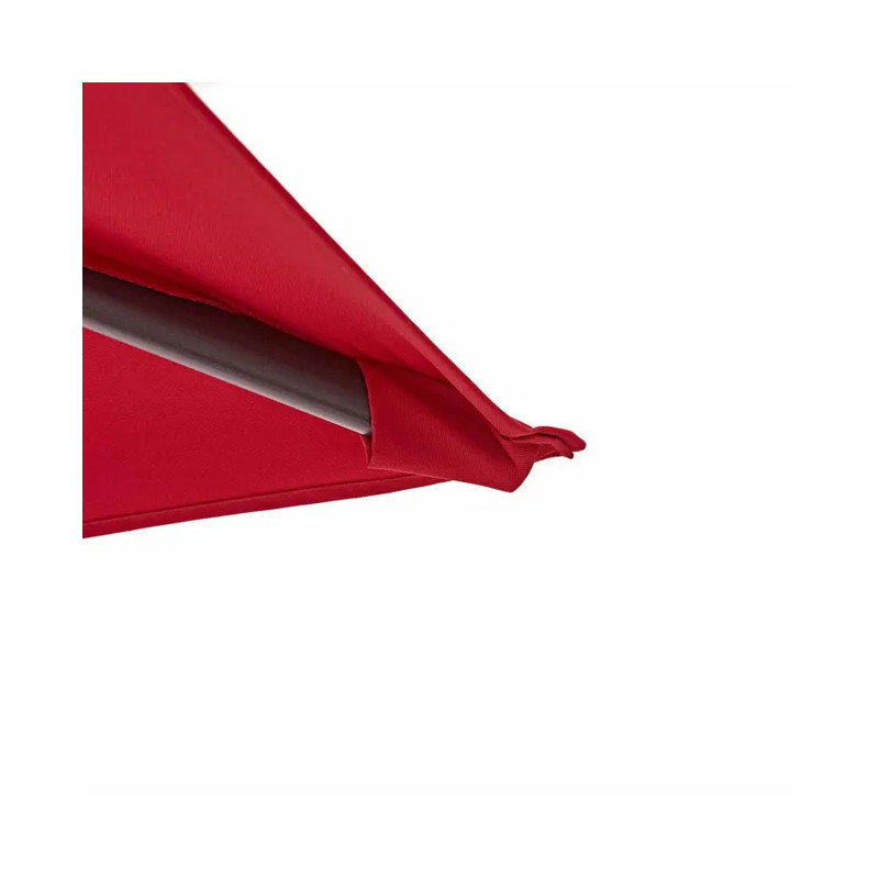 Parasol déporté carré AURA rouge 286 x 286 cm