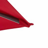 Parasol déporté carré AURA rouge 286 x 286 cm