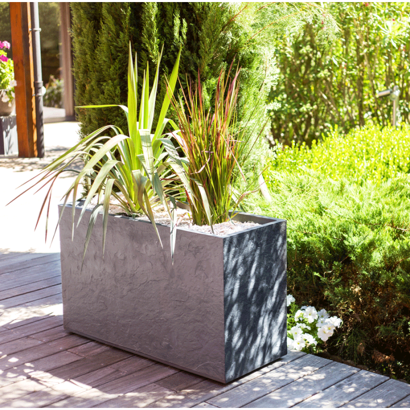Jardinière Muret VOLCANIA Décor Pierre - 116 L