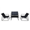 Salon de jardin - TEXALINE HESPERIDE - Gris anthracite - 4 personnes