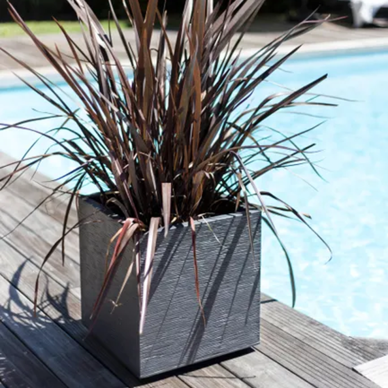 Pot plastique carré 31L anthracite