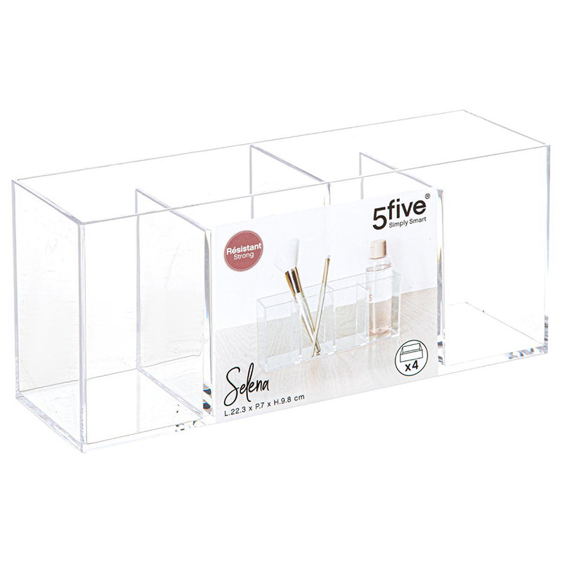 Organiseur de maquillage Selena 4 compartiments Transparent - 5FIVE