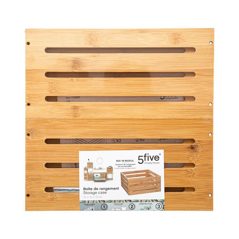 Panier de rangement Mix N Modul en bambou 15x31cm - 5FIVE