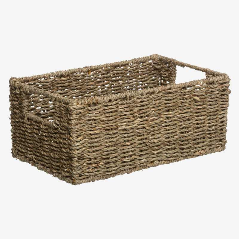 Panier de rangement Seagrass 28x18x12cm Taille M Naturel - 5FIVE