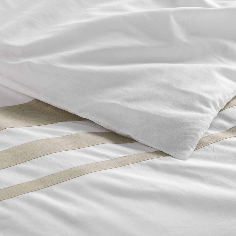 Parure de lit 3 pièces Margaux 240x220cm Blanc - DOUCEUR D'INTERIEUR