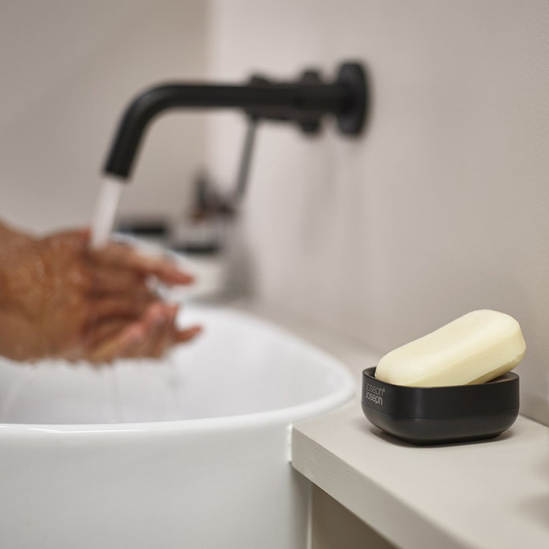 Porte-savon compact Slim Noir - JOSEPH JOSEPH