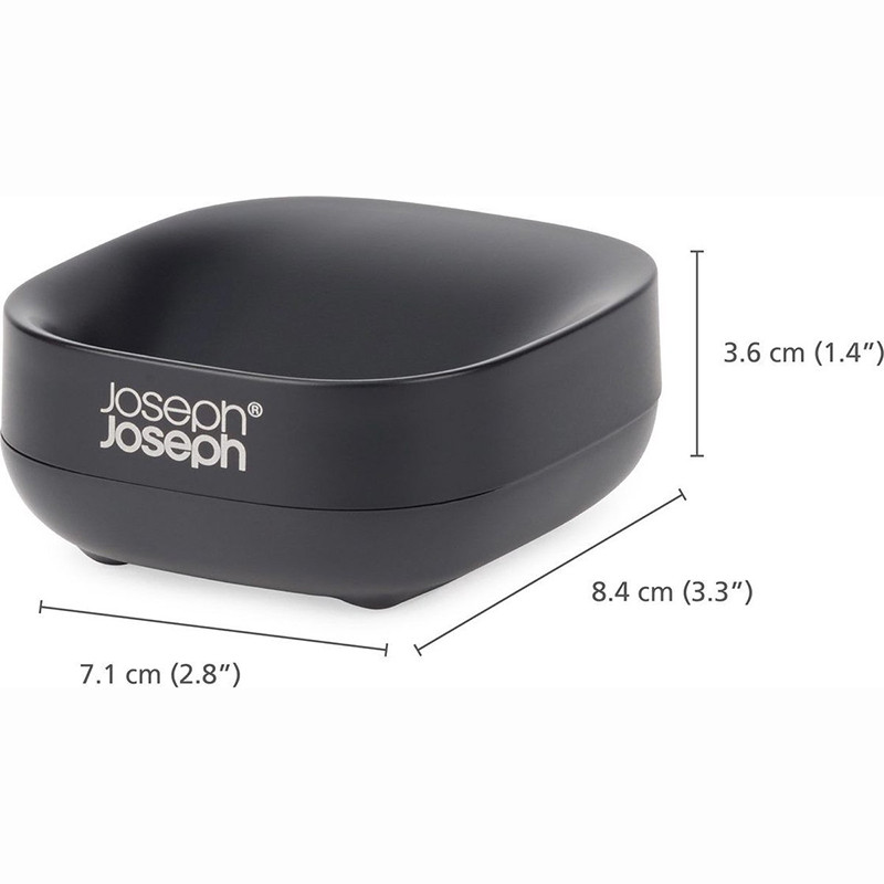 Porte-savon compact Slim Noir - JOSEPH JOSEPH