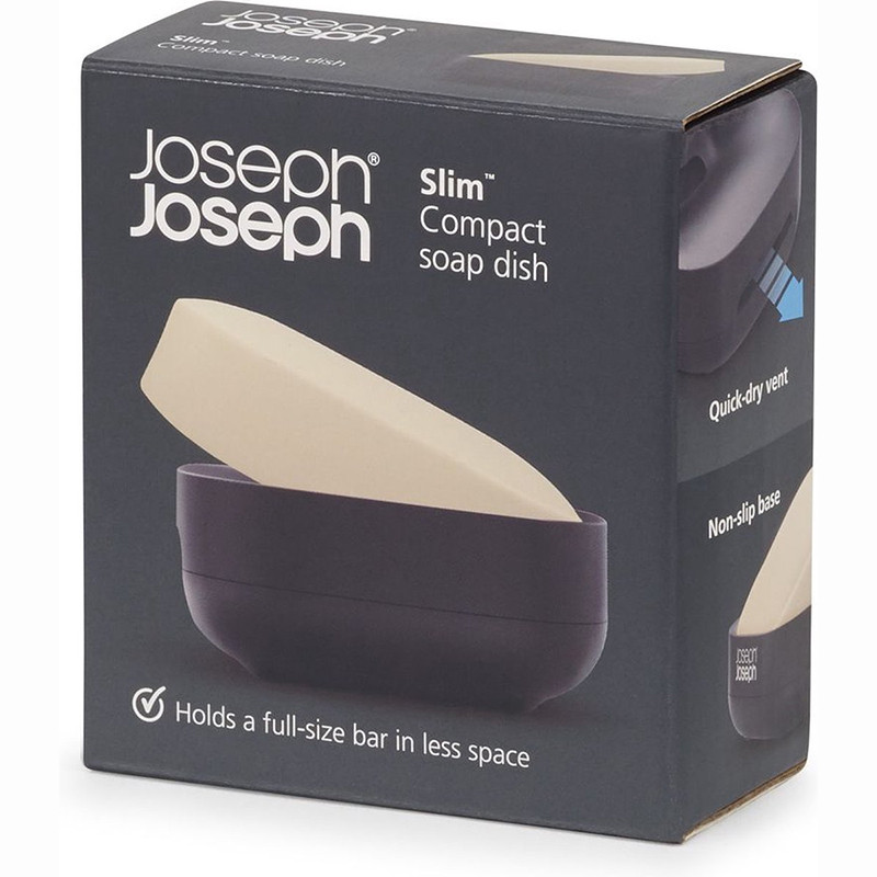 Porte-savon compact Slim Noir - JOSEPH JOSEPH