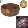 Saladier Acacia 25cm Marron - HOME DECO FACTORY