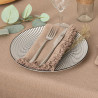 Lot de 2 serviettes de table en coton Maha 40x40cm gris - ATMOSPHERA