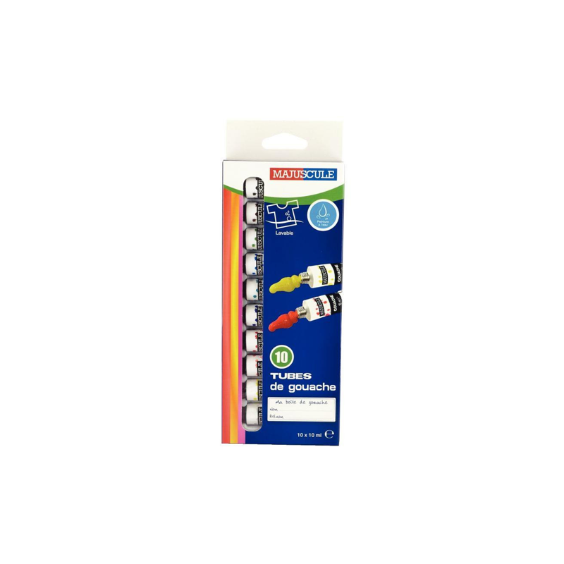 Gouache boîte 10 tubes 10 ml - MAJUSCULE