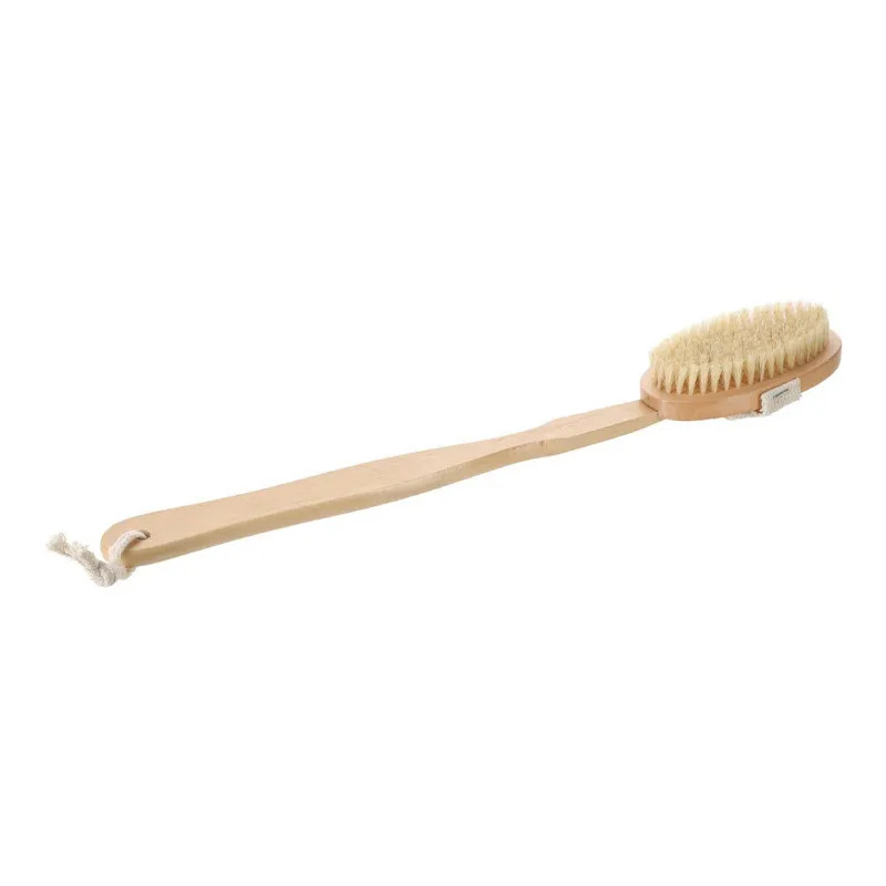 Brosse de bain manche détachable bois