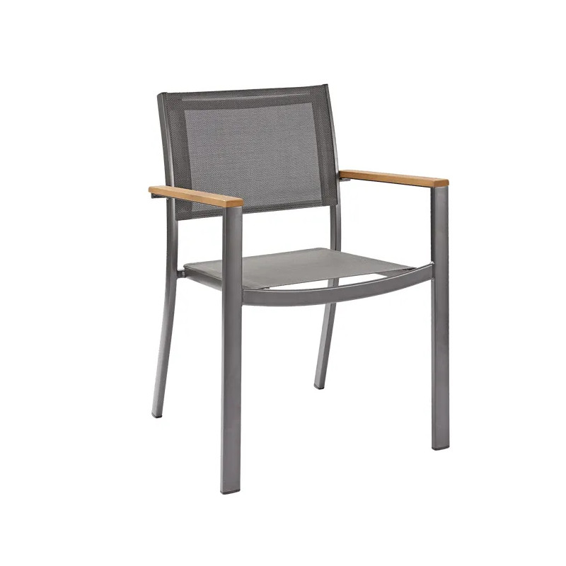Fauteuil de jardin Oris en aluminium et eucalyptus
