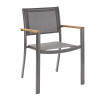 Fauteuil de jardin Oris en aluminium et eucalyptus