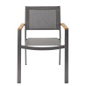 Fauteuil de jardin Oris en aluminium et eucalyptus