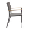 Fauteuil de jardin Oris en aluminium et eucalyptus