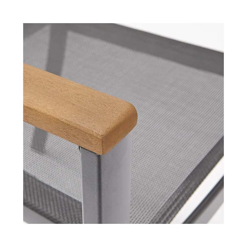 Fauteuil de jardin Oris en aluminium et eucalyptus