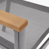 Fauteuil de jardin Oris en aluminium et eucalyptus