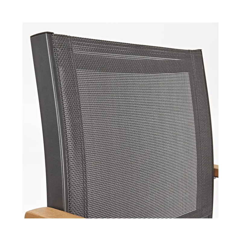Fauteuil de jardin Oris en aluminium et eucalyptus