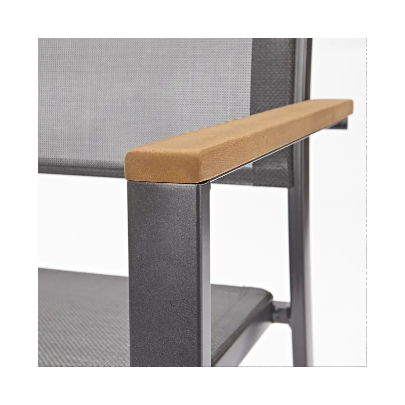 Fauteuil de jardin Oris en aluminium et eucalyptus