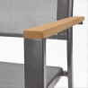 Fauteuil de jardin Oris en aluminium et eucalyptus