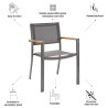 Fauteuil de jardin Oris en aluminium et eucalyptus